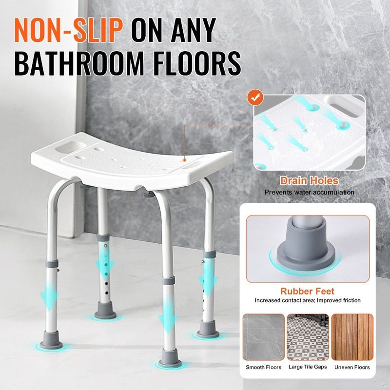 Con per doccia regolabile o altezza doccia sedile maniglie sedia doccia vasca da bagno integrata panca sgabello antiscivolo doccia interna_voghion.com