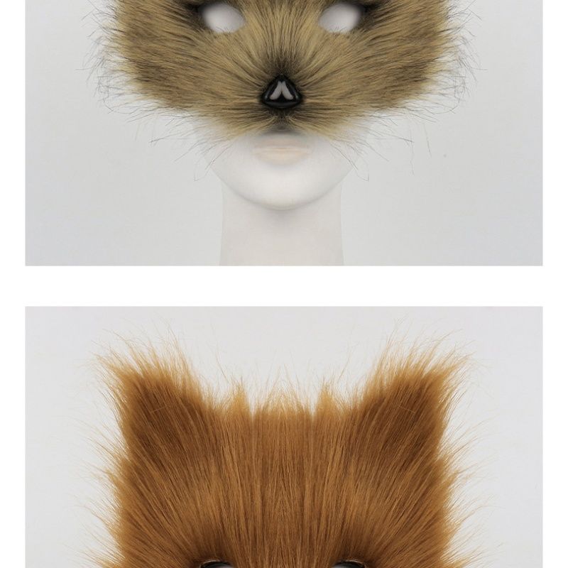 Simulation Plush Simulation Adult Mask Cosplay Halloween Ball Accessories Performance Props_voghion.com