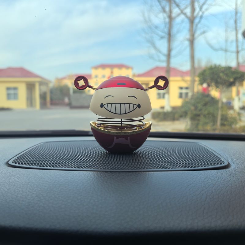 Happy God Of Wealth Dopamine Car Decompression Small Bell Ceer Console Desktop Creative Decoration Shaking Head_voghion.com