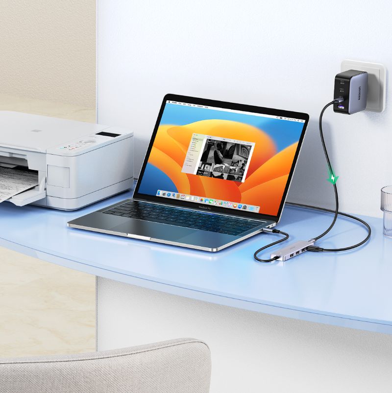 UGREEN 4 Ports Type C To 3.0 Splitter Adapter For Book IPad Pro Samsung Galaxy Note 10 S10 USB Hub_voghion.com