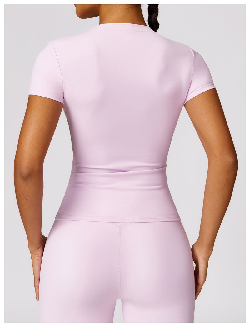 T-shirt de printemps Zechuang, combinaison de yoga à séchage rapide, haut de fitness, cache-maillot, sports de course en plein air, manches courtes pour femmes_voghion.com
