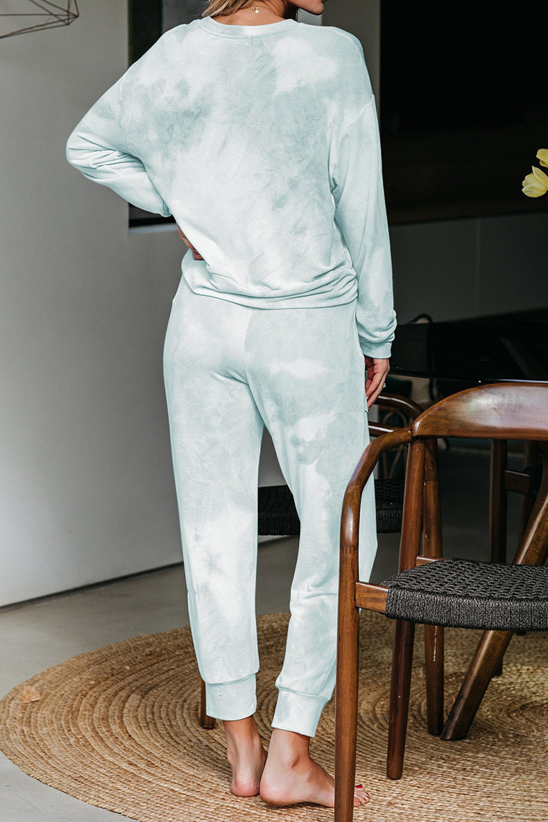 Costum de damă cu pantaloni casual în culoare uni_voghion.com