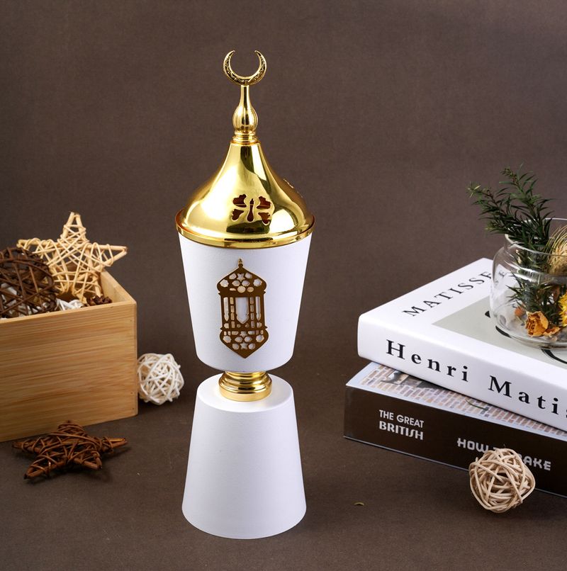 Arabian Metal Luxus Desktop Hohl Weihrauch Brenner Ramadan_voghion.com