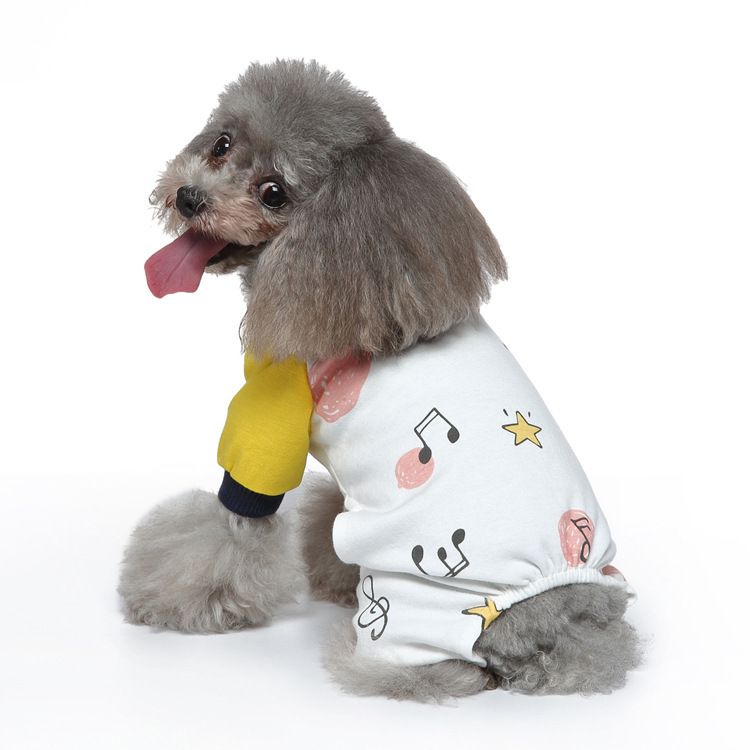 Neues vierbeiniges Haustier aus reiner Baumwolle für Hunde und Katzen, warmer, verdickter Pyjama für den Herbst und Winter, Hundekleidung_voghion.com