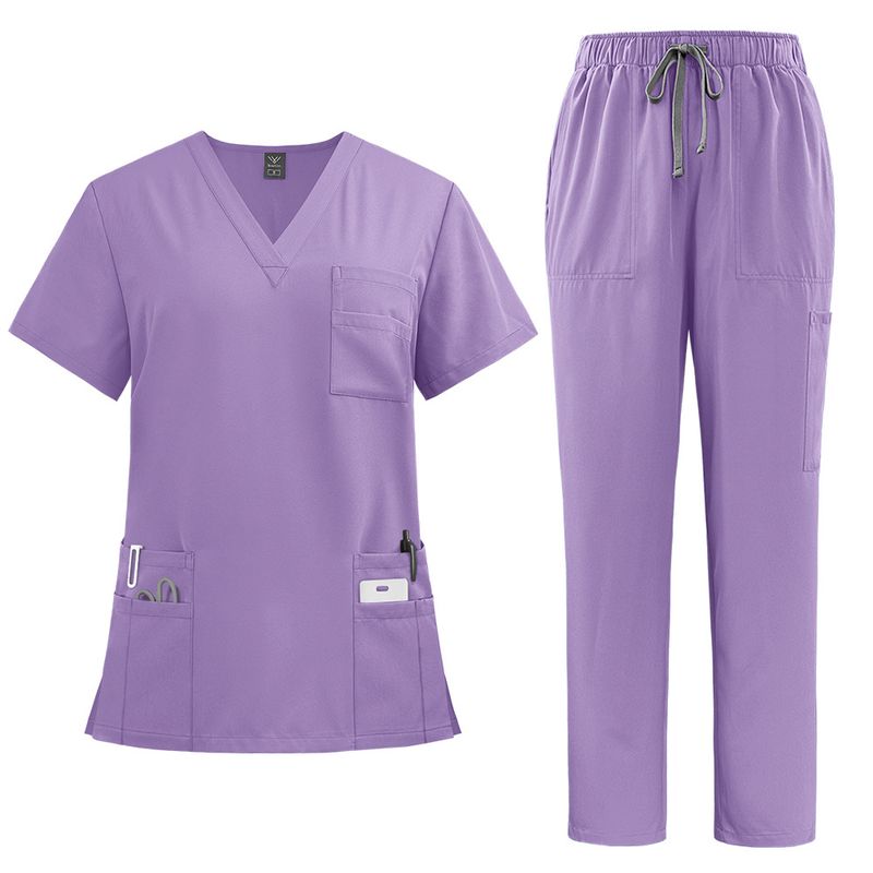 Women’s Clothing New Arrival Doctor Nurse Work Uniform Surgical Gown Surgical Gown Hand Washing Gown Operating Room Straight Pants Solid Color Suit_voghion.com