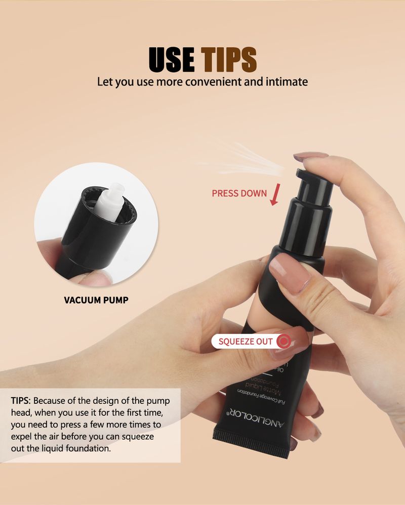 Anglicolor Long-Lasting Foundation – Oliecontrole & Volledige Dekking Vloeibare Make-up voor een Flawless, Natuurlijke Finish (tinten 101-105)_voghion.com