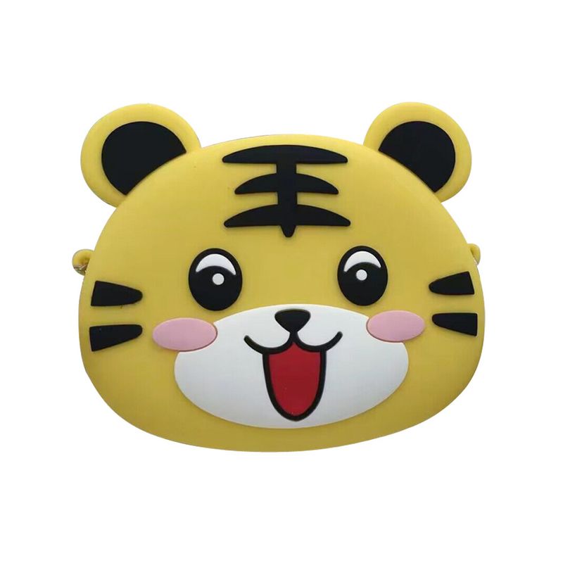 Borsa a tracolla per bambini a forma di acchiappa-topi, a forma di tigre felice, in silicone, giocattolo antistress da spremere, portamonete_voghion.com