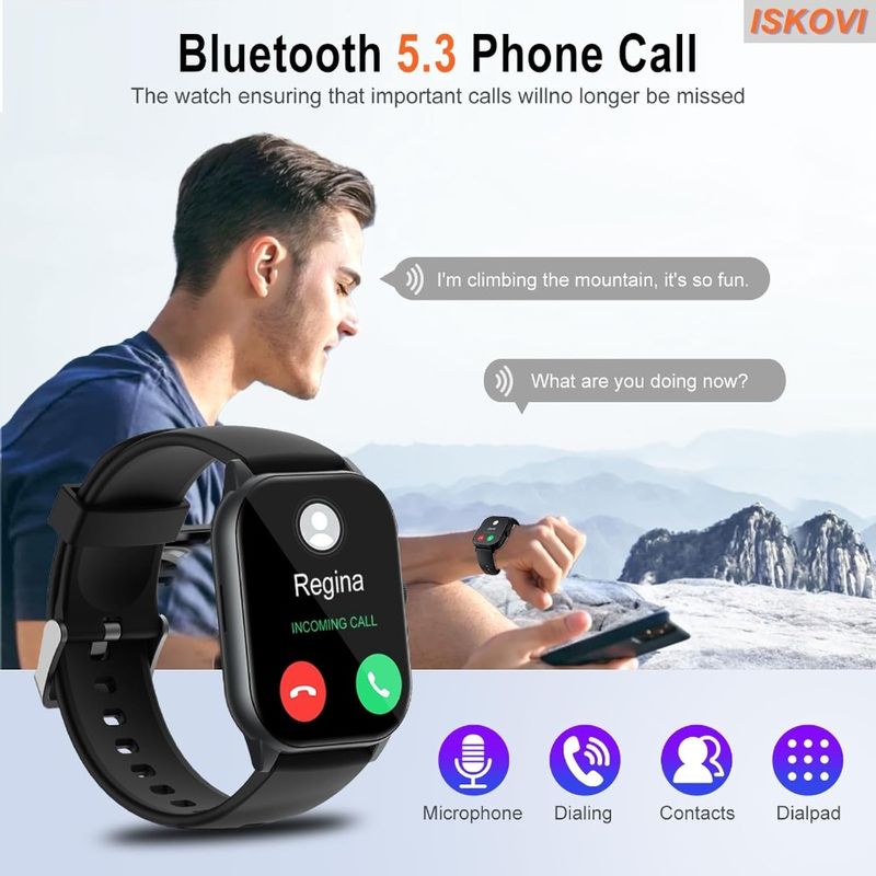 Smart Watch For Men Women Answer Make CallsSmartwatch With Heart Rate Sleep Counter Fitness Tracker 100+ Sport Modes IP68 Water_voghion.com