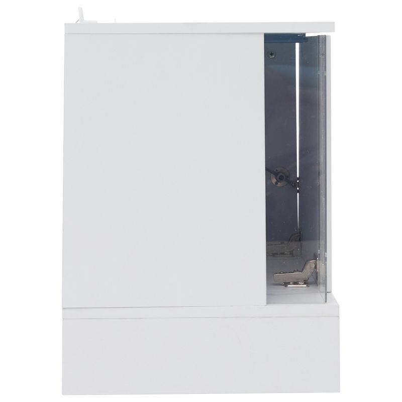 Meuble TV blanc brillant pour téléviseurs jusqu'à 70 pouces, console multimédia sur pied avec éclairage LED, centre de divertissement pour salon_voghion.com