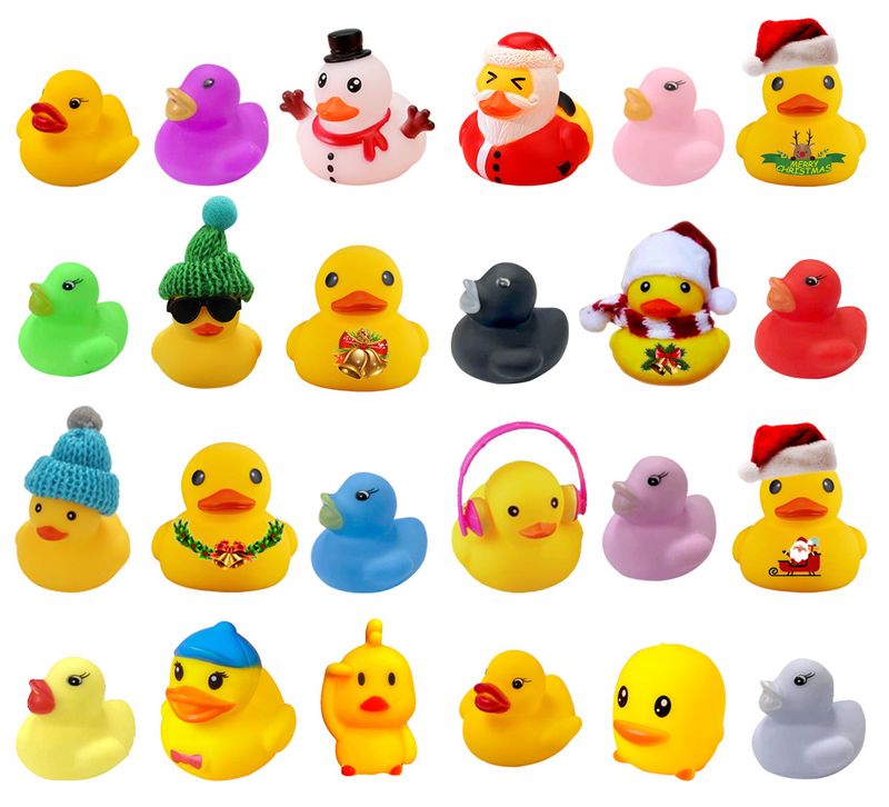 Christmas Rubber Duck Blind Box Advent Calendar Christmas Vinyl Little Yellow Duck Blind Box Countdown Christmas Gift Set_voghion.com
