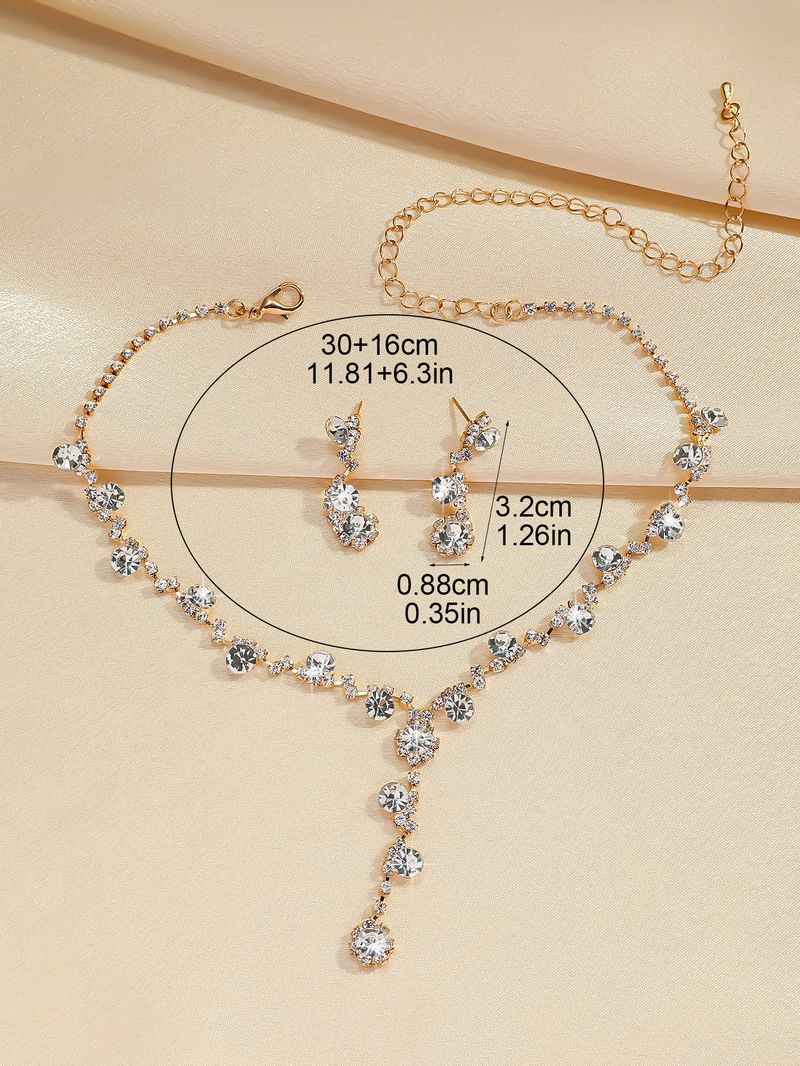 halsbandsset örhänge smyckesset bankettklänningsset halsband moderiktigt brudsmycken_voghion.com
