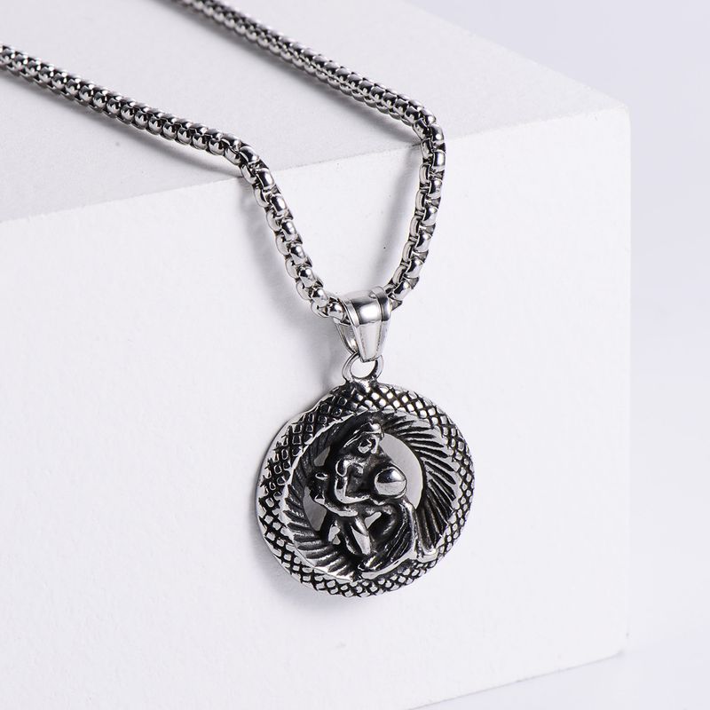 Nieuwe modieuze overdreven stijl hanger ketting overdreven mode voor mannen en vrouwen titanium staal paar 12 sterrenbeeld sieraden_voghion.com