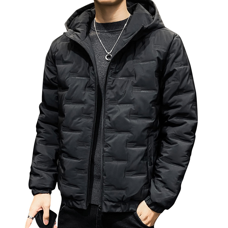 Herren Herbst Winter, Koreanische Version, Lässige Kapuzenjacke für Jugendliche, Warme Und Warme, Verdickte Baumwolljacke_voghion.com