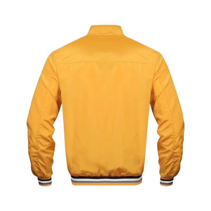Men's European Style Spring Autumn Bomber Jacket - Slim Stand Collar Windbreaker With Waterproof Coating For Casual & Logo Customization_voghion.com