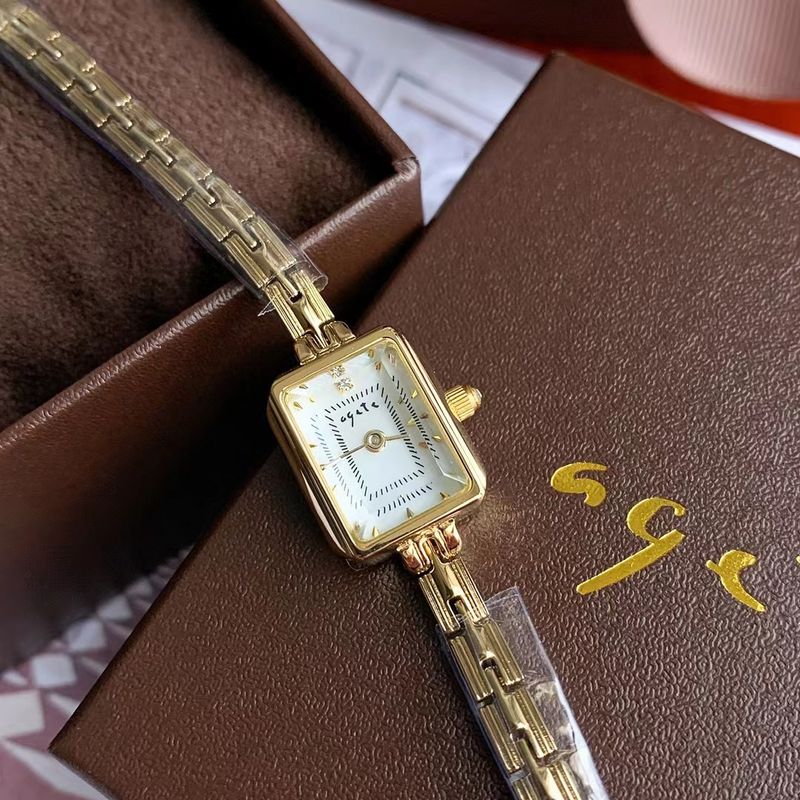 Agete Square Wheat Ear Japanese Style Akadou Women's Watch Quartz Wristwatch For Girlfriend Small Wacth_voghion.com