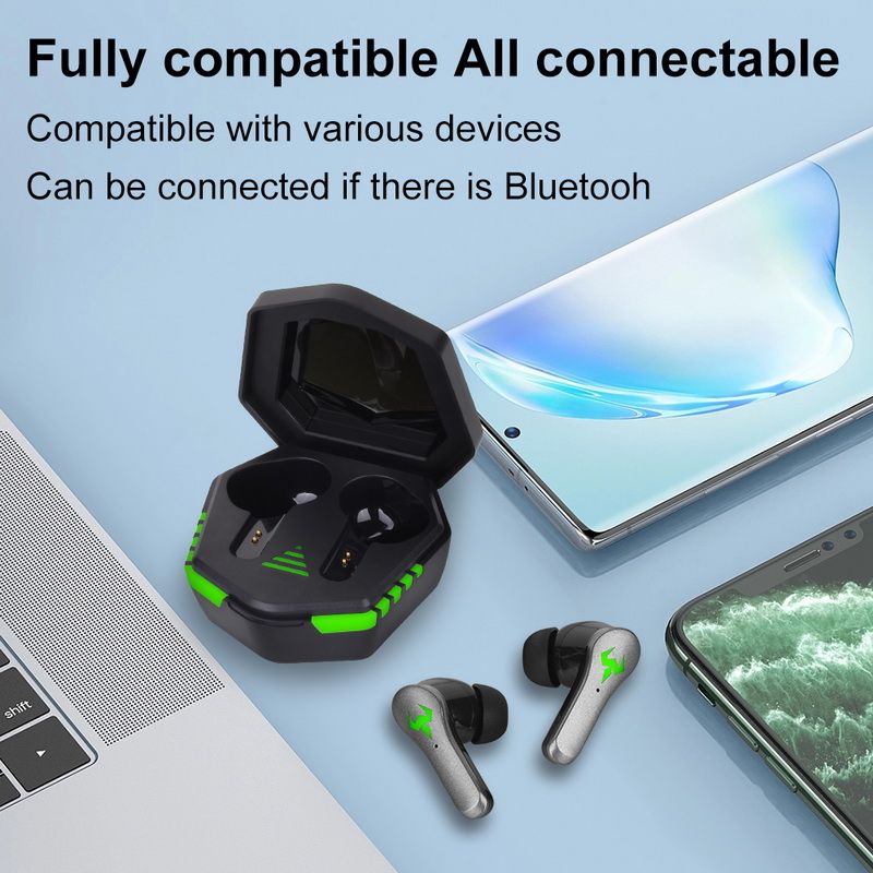 TWS Gaming Headsets Wireless Earphones 9D Stereo Surround Sound Quality Bluetooth-compatible 5.2 Music Headphones With Micphone_voghion.com