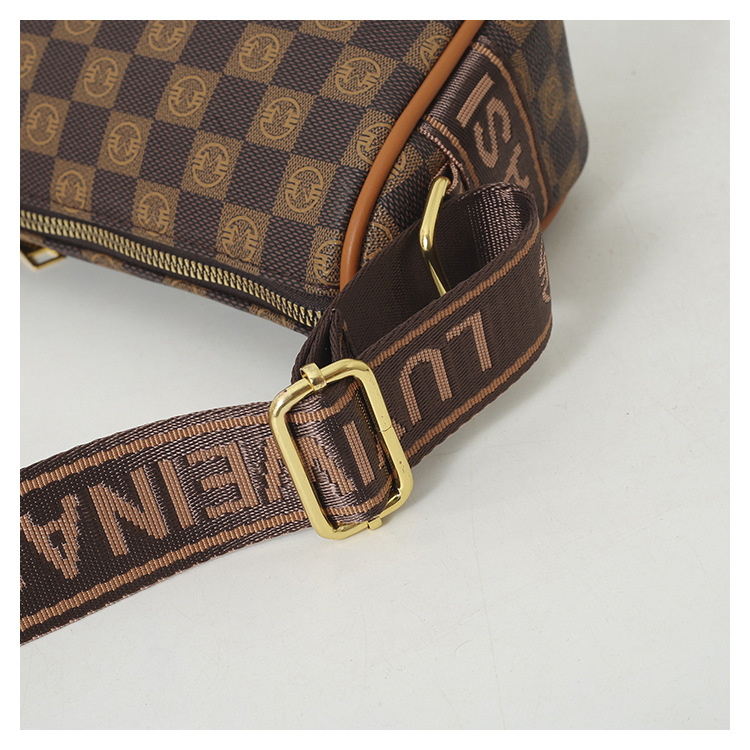 Grenzüberschreitende heiß verkaufte Taschen für Frauen 2023 neue Mode Retro-bedruckte Umhängetasche Außenhandel Damentasche breiter Schultergurt Umhängetasche_voghion.com