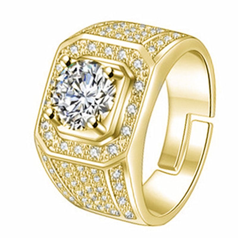 Dominant Full Sparkling Men's Large Loose Diamond Cluster Zircon Moissanite Engagement_voghion.com