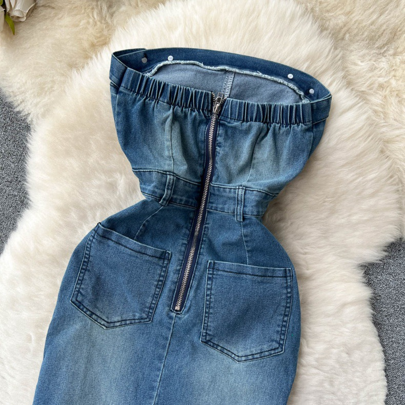 Damen Rock mat enger Schëller an enger Cowboy-Taille, sexy Split-Vintage-Stil_voghion.com
