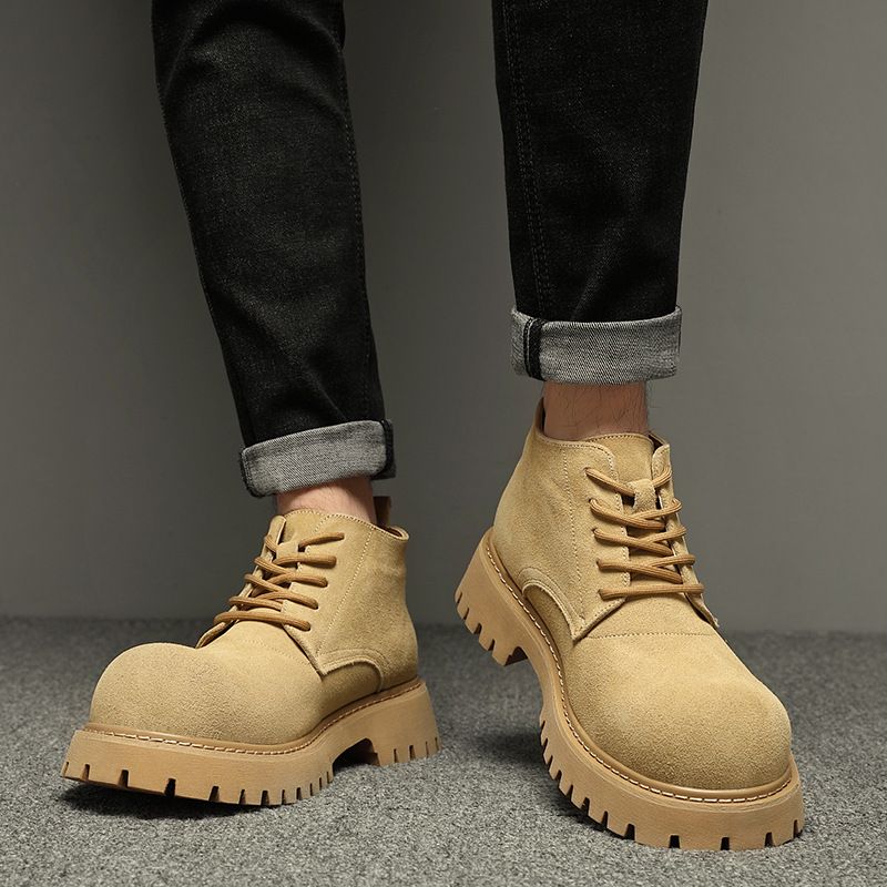 Martin Boots Herren Retro Tooling Schuhe Erhöhte Derby-Schuhe Große Herrenstiefel Erhöhte dicke Sohlen_voghion.com