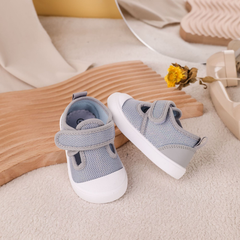 Scarpe da passeggio per bambini primavera/estate con fibbia per ragazze, mesh casual, traspiranti, antiscivolo, comode con suola morbida per bambini_voghion.com