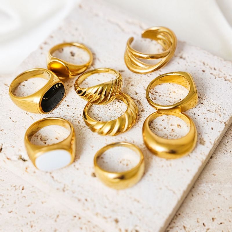 e-Manco New Stainless For Women Punk Hip-Hop Men's Titanium Steel Ring Jewelry_voghion.com