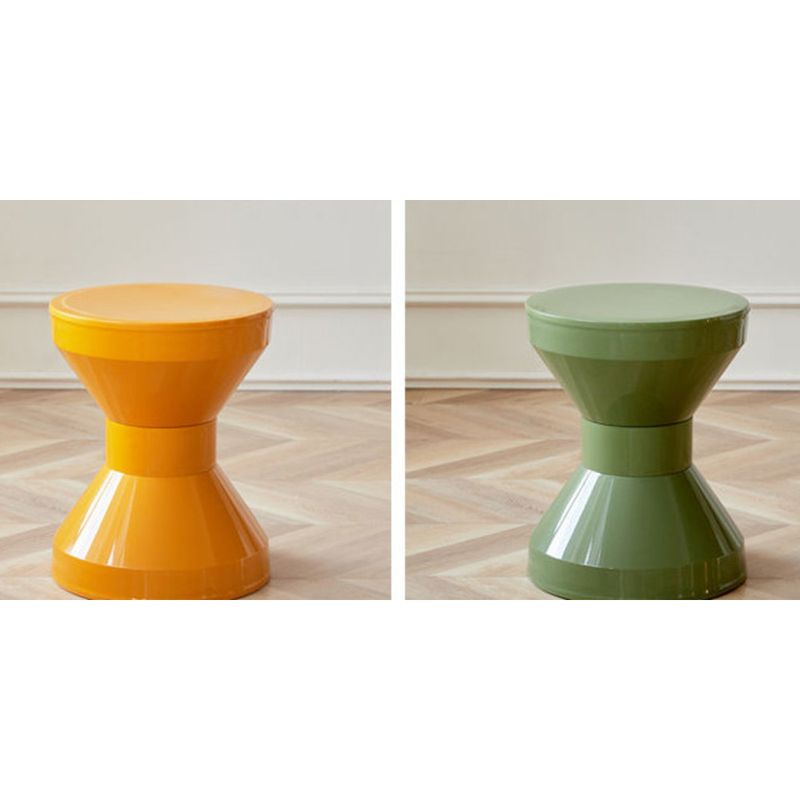 Mesa de centro nórdica de plástico color crema para comedor, sala de estar, pequeña y creativa, redonda, para entrada, cambiador de zapatos_voghion.com