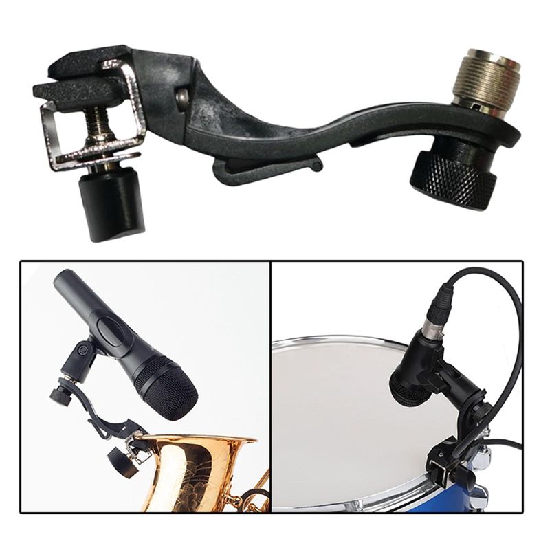 Instrument Clip On Drum Rim Shockproodjustable Mic Height Mount For Microphone Accessories Studio_voghion.com