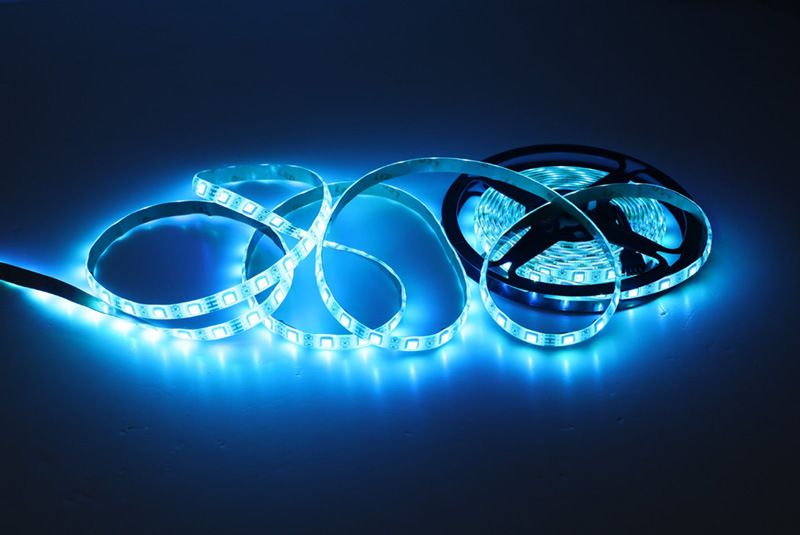 Tira de luces LED RGB de 12 V - SMD 5050, control remoto IR de 24 teclas, resistente al agua IP65, luz flexible que cambia de color para fiestas, bodas y decoración del hogar._voghion.com