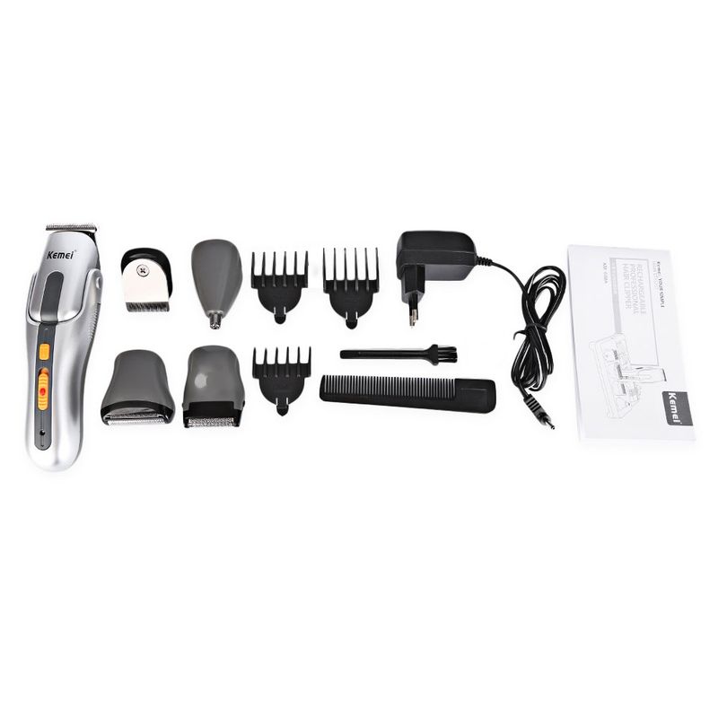 Kemei-680A 5 in 1 Elektrischer wiederaufladbarer Clippe Professioneller Trimmer Bartrasierer Rasierer Haarschneidemaschine_voghion.com