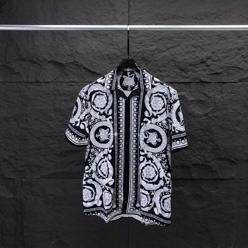Conjunto elegante de camisa de manga curta com estampa de bolinhas 3D, cardigã unissex_voghion.com