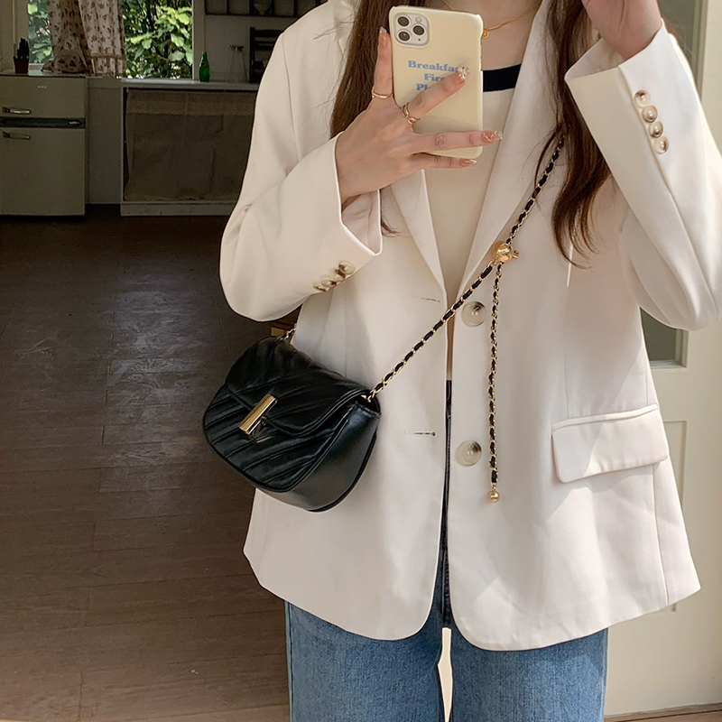 2024 Popular Square One Shoulder Crossbody Chain Texture Versatile Lingge Small Fragrant Women's Unique New Bag_voghion.com