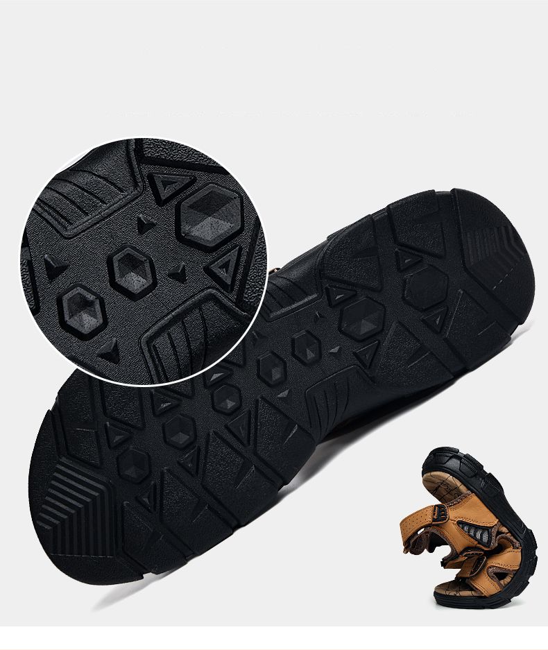 Echt Lieder Männer Sandalen Summer Fräizäit Männer Schong Héichqualitativ mëll Casual Sandalen fir Männer Strand Wanderschong Gréisst 46_voghion.com