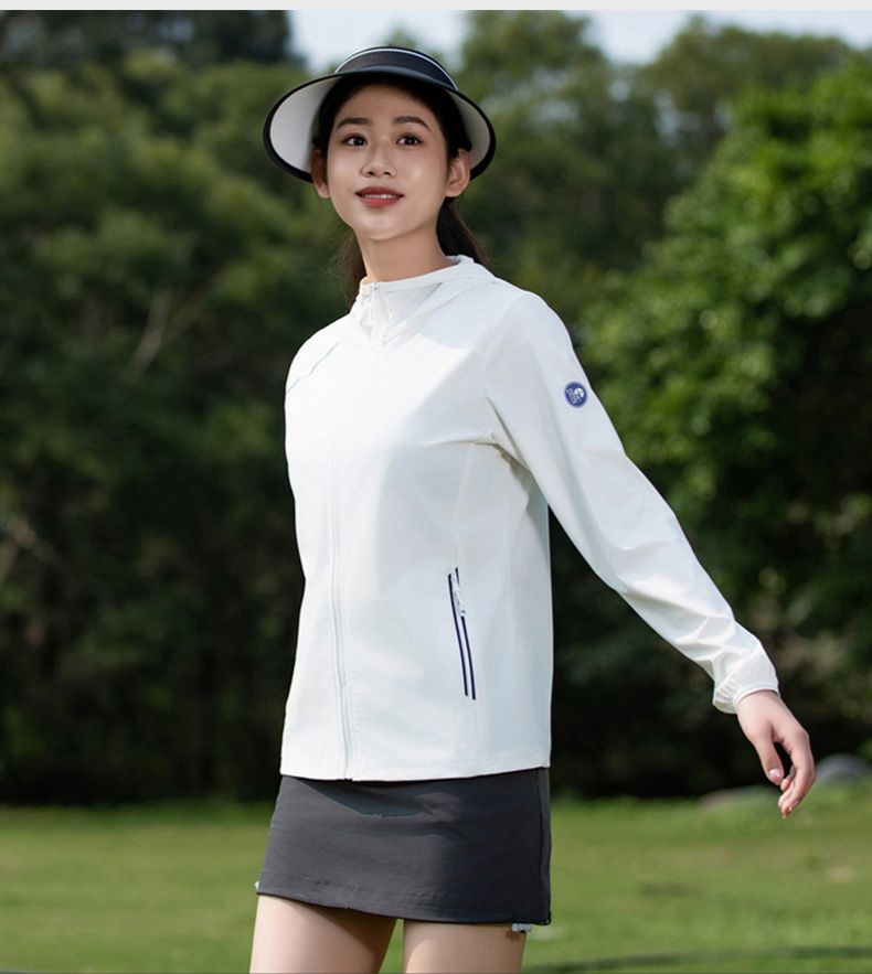 Felpa con cappuccio leggera con protezione solare - Maglia con filtro UV UPF 50+, traspirante, a maniche lunghe, per attività all'aperto e sport estivi (vestibilità ampia)_voghion.com