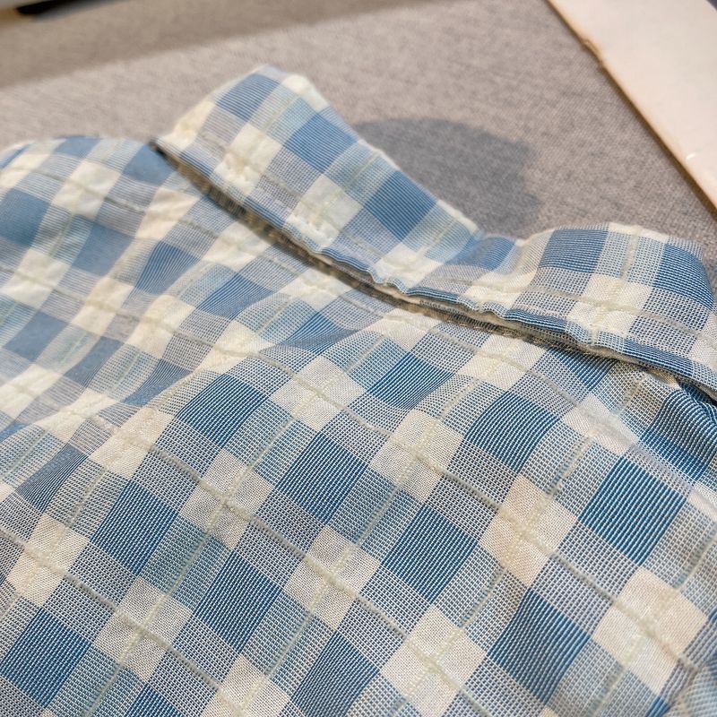 Pantaloncini estivi con cinturino per ragazzi: set da due pezzi per bambini con camicia a maniche corte a quadri e colletto polo_voghion.com