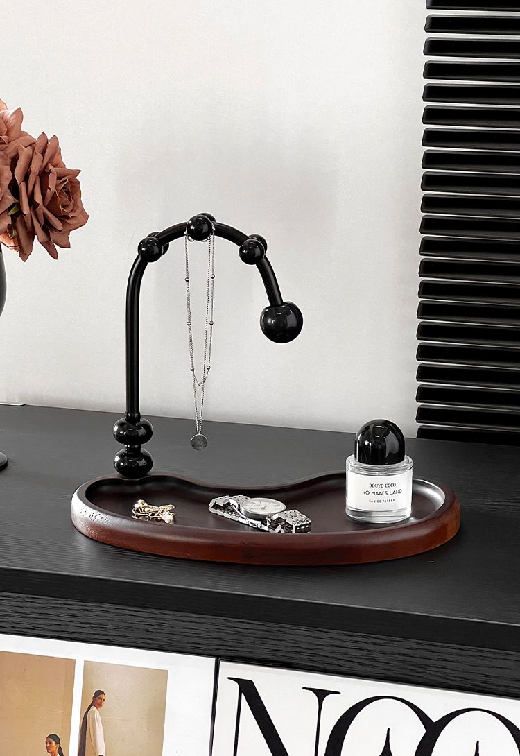 Luxe opbergbak voor in de hal, opbergrek van notenhout, lade voor diversen, waardevolle ornamenten, sleutelopslag_voghion.com