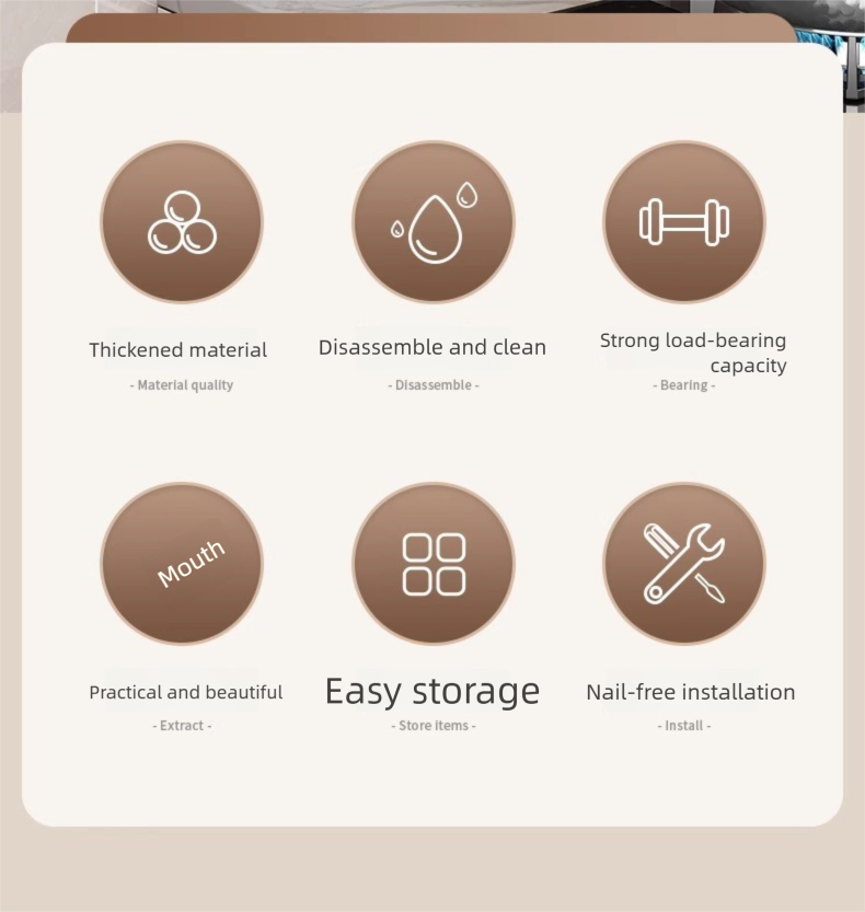 Kitchen Spice Household Multifunctional Seasoning Storage Rack No-Drill Wall-Mounted Multi-Layer Shelf_voghion.com