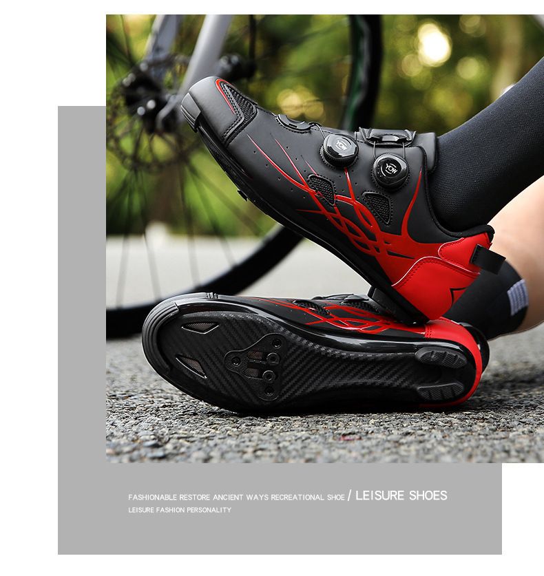 Zárható kerékpáros cipők Tavaszi és nyári zárható cipők Férfi és női országúti kerékpáros cipők Kemény talpú hegyi kerékpáros sportcipők_voghion.com