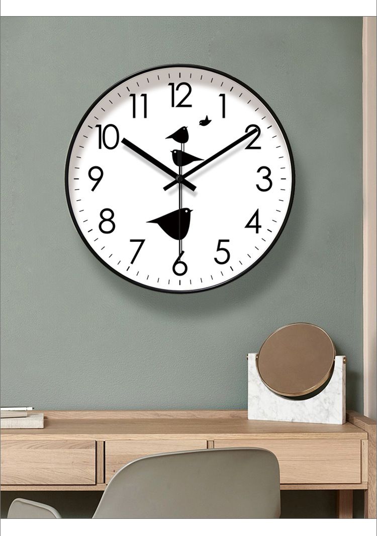 Yipula 6377 Ścienny zegar kwarcowy do salonu, prosty, skandynawski, modny, cichy, sekundowy_voghion.com