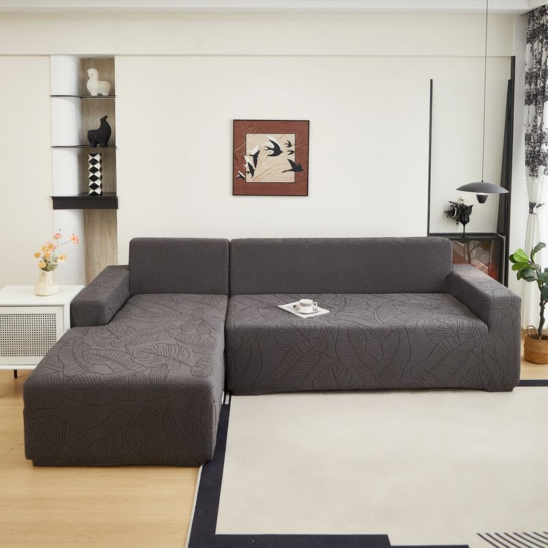 Copridivano Jacquard – Copridivano elastico a copertura totale, anti-gatto e antiscivolo, adatto a divani componibili/divani a due posti_voghion.com