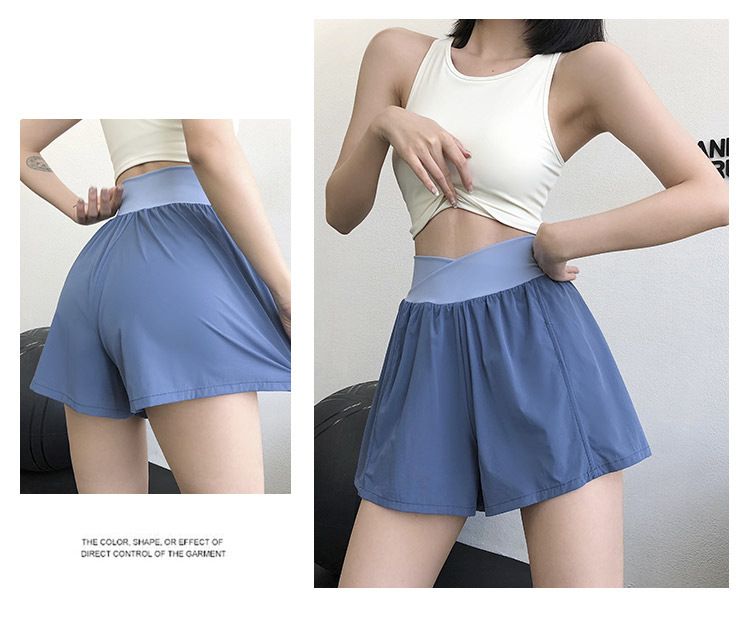Women's yoga shorts women's breathable quick-drying shorts running training high-waisted fitness shorts summer_voghion.com