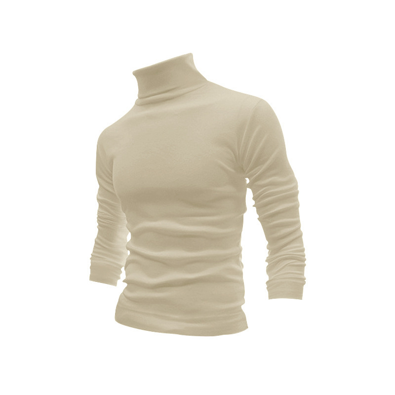 Hochelastischer Rollkragenpullover aus gestricktem Kaschmir für Herren mit dicker, warmer Unterwolle_voghion.com