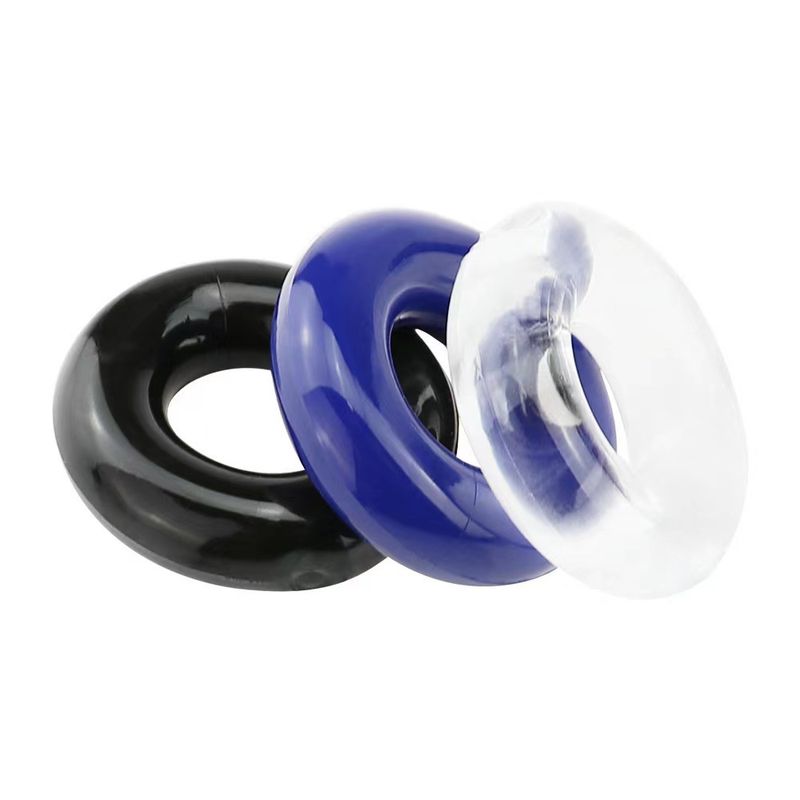 Smooth bead-locked semen ring, three-color ring, JJ ring, raised dot couple delay ring, adult erotic male products_voghion.com