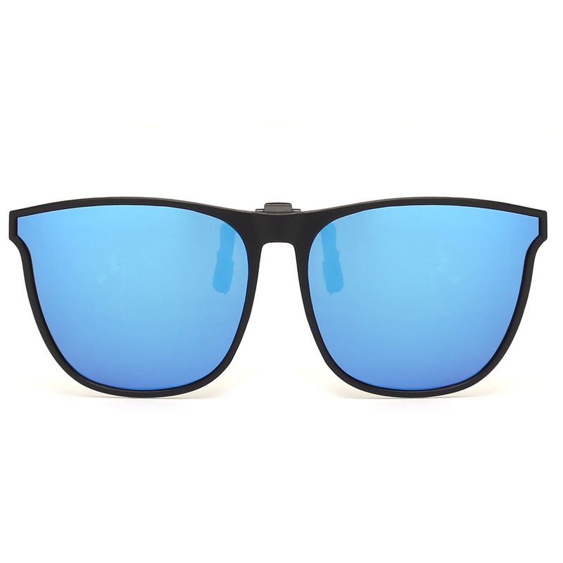 JM Übergroße polarisierte Sonnenbrille zum Anklipsen, modisch, quadratisch, für Damen und Herren, groß, zum Aufklappen, UV400_voghion.com