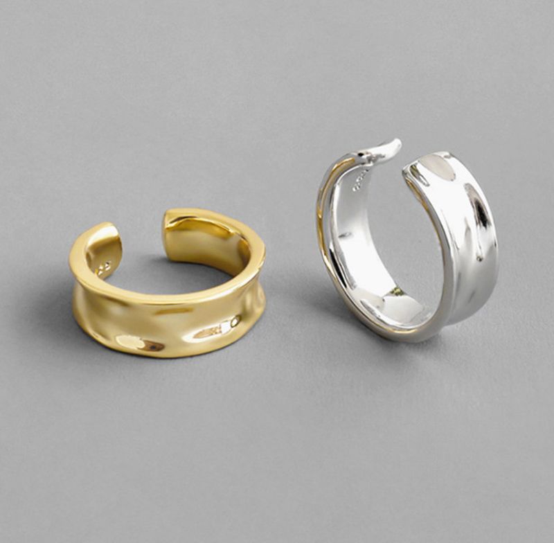 Orecchini a clip con fascia larga in argento sterling 925 da donna, confezione regalo I70_voghion.com