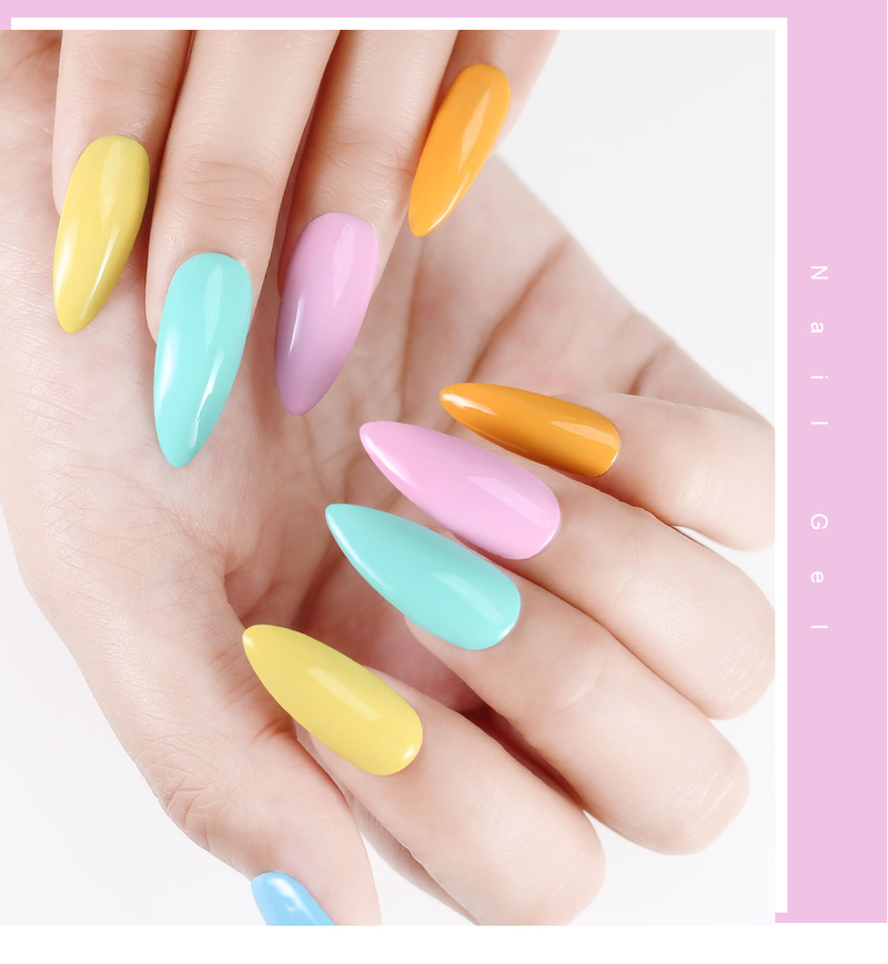 NAILCO 15ml Summer Color Series Set di smalti per unghie in gel 8pcs Vernis Kit di smalti semipermanenti per unghie Vernice ibrida Tutto per manicure_voghion.com