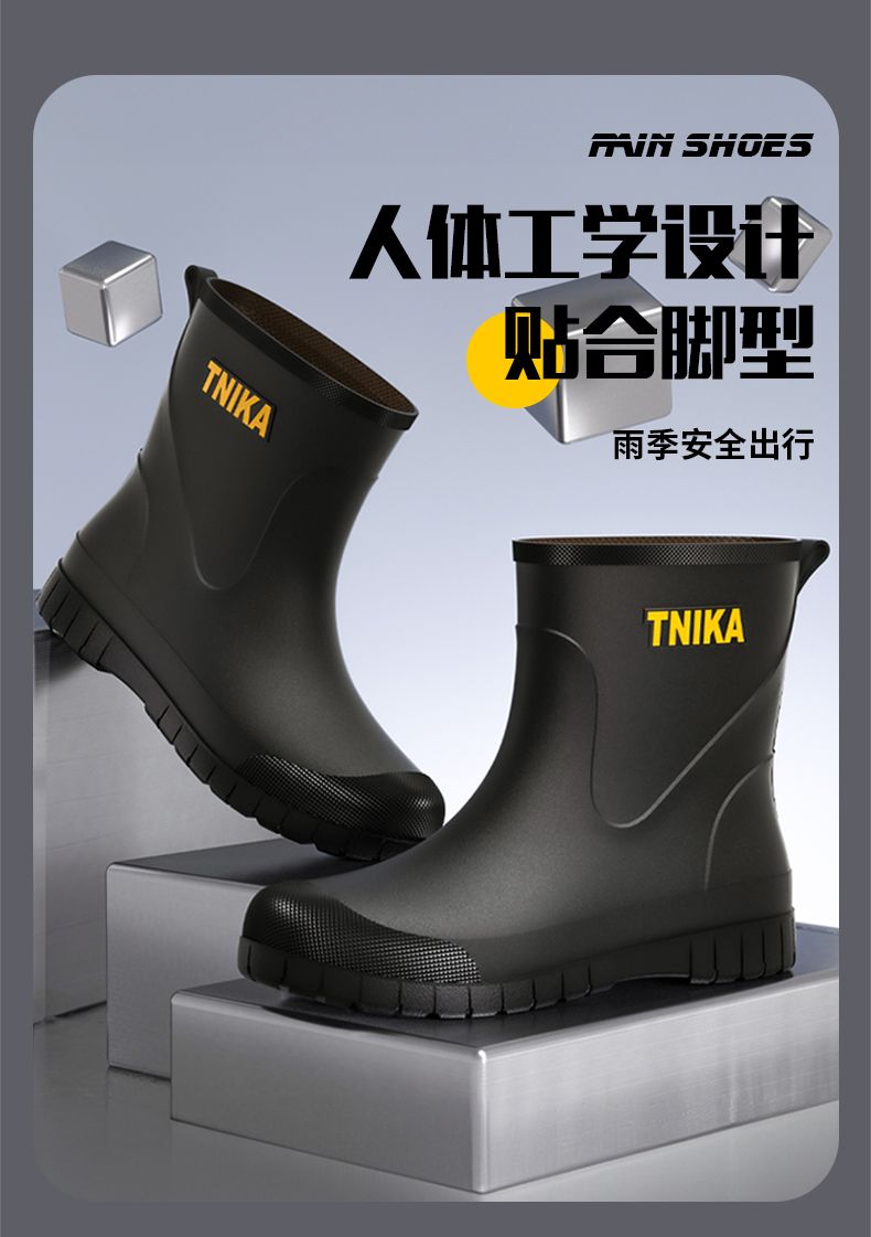 Scarpe da cuoco da uomo, punta tonda, stivali da pioggia slip-on da uomo, basse, impermeabili, facili da pulire, scarpe da lavoro da uomo antiscivolo_voghion.com