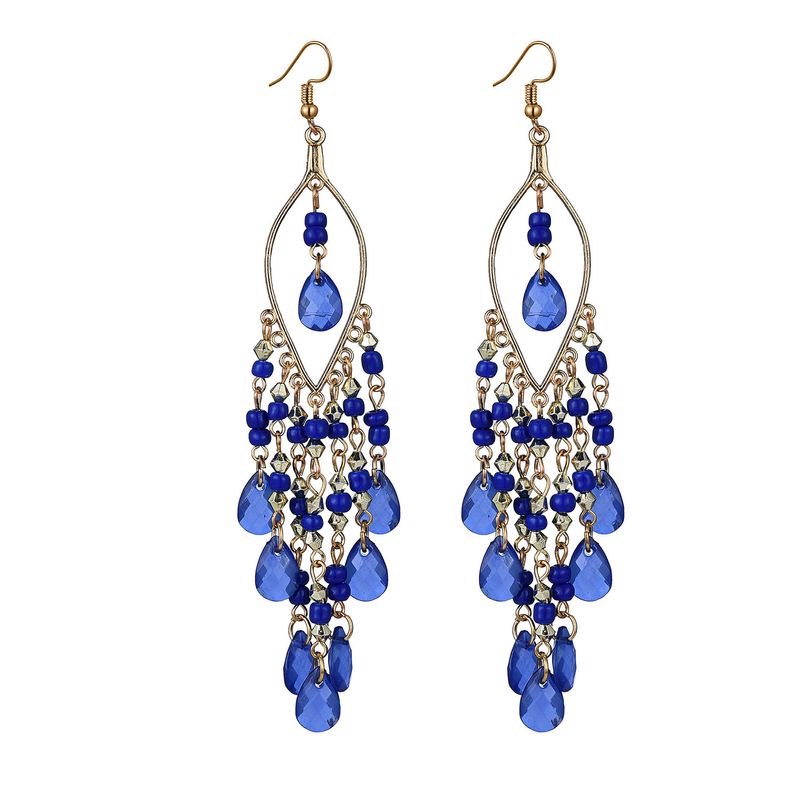 Bohemian lange oorbellen damesmode overdreven waterdruppel franje oorbellen temperament oor sieraden_voghion.com