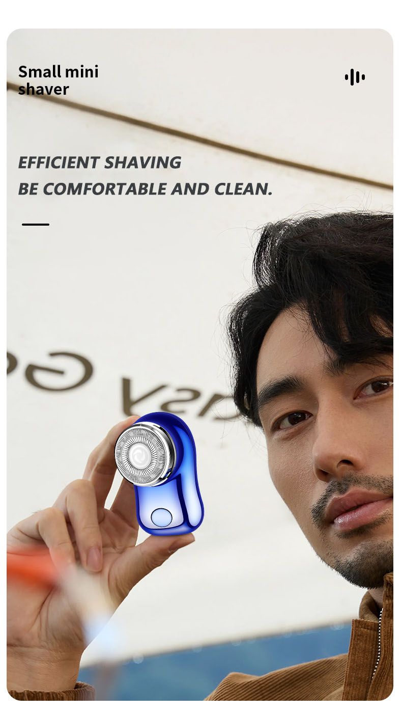 Mini Electric Shaver for Men Portable Beard Knife TYPE-C Charging Shavers Face Body Razor with Digital Power Display_voghion.com