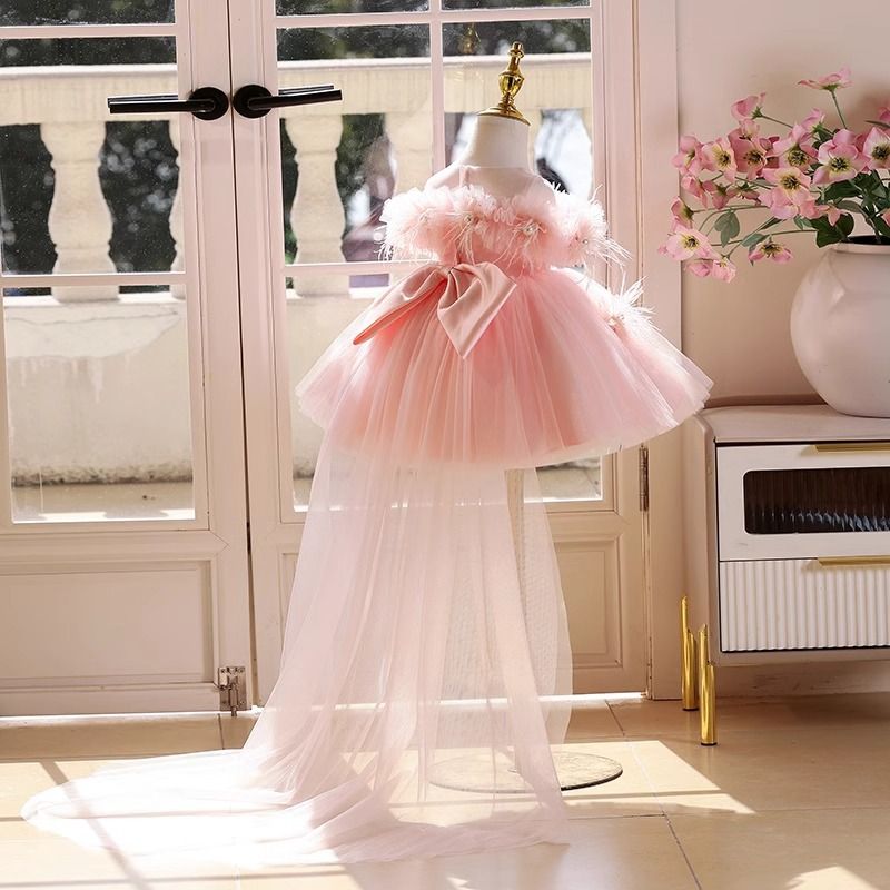 Abito da principessa Sweetheart per bambina - Abito da ballo in tulle soffice per feste di compleanno e spettacoli speciali_voghion.com